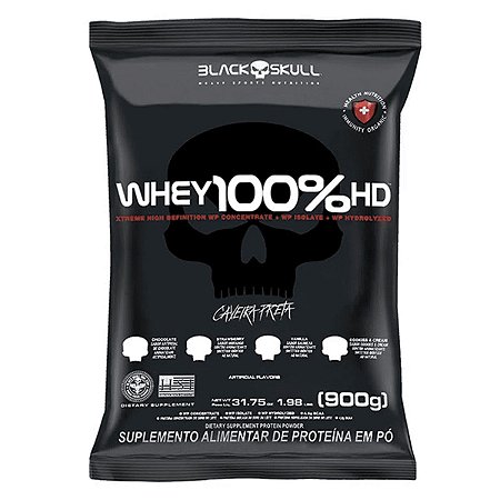 Refil Whey 100% HD Baunilha 900g - Black Skull