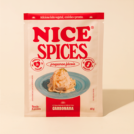 Molho Carbonara Vegano em Pó - Nice Spices 40g