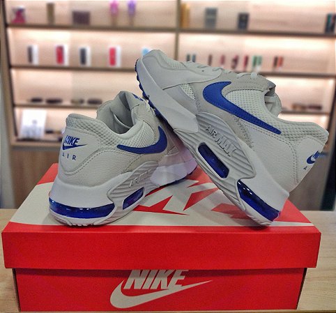 Tênis Nike Air Max Excee Branco e Azul - Trust Outlet