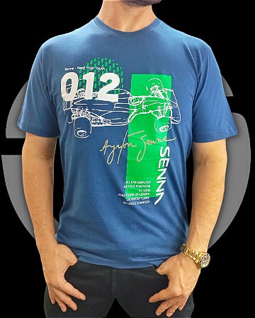 Camiseta Azul em homenagem a Ayrton Senna - Trust Outlet