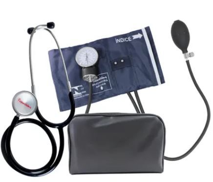 Aparelho de Pressão com Estetoscópio em Nylon Fecho Metal Adulto Premium