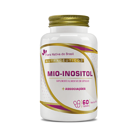 Mio-Inositol, Vitaminas B1, B6, D3, K2, Zinco e Cromo 200mcg da Flora Nativa do Brasil - Caixa 60 Cápsulas