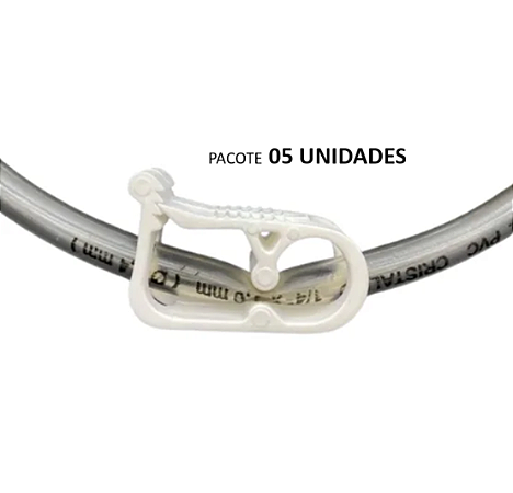 Clamp, Prendedor para Sonda de Gastrostomia da Total Médica - Pacote 05 unidades
