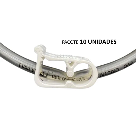 Clamp, Prendedor para Sonda de Gastrostomia da Total Médica - Pacote 10 unidades