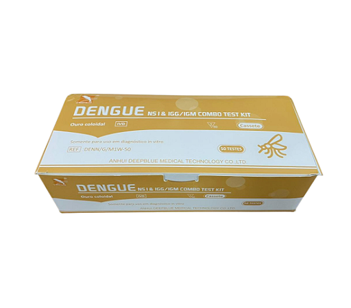 Teste Rápido Dengue Combo NS1 + IgG/IgM, Cassete, DeepBlue