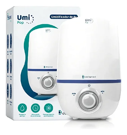 Umidificador De Ar Ultrassônico Umi Pop Health 2,3l Dellamed Cor Branco