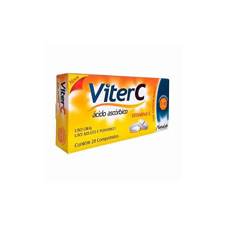 Viter C 500mg, Vitamina C com 20 comprimidos - Total Médica - Total Médica