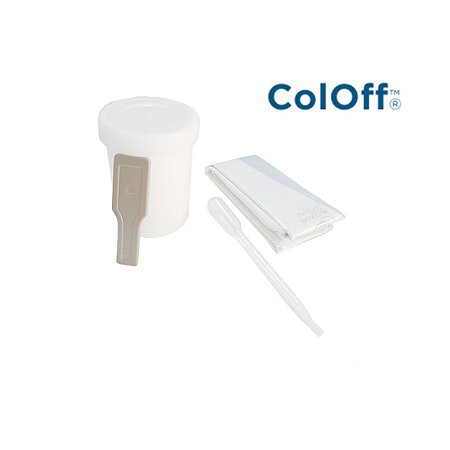 Coletor de Fezes e Urina com Kit Coletor Completo, Pote Branco da ColOff - Unidade