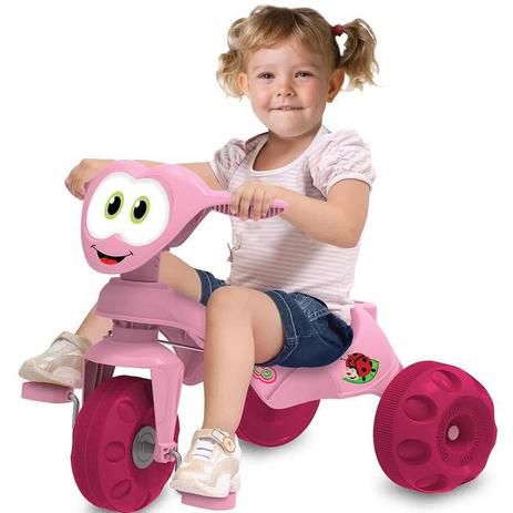 Triciclo Zootico Passeio com Pedal Joaninha - Brinquedos Bandeirante