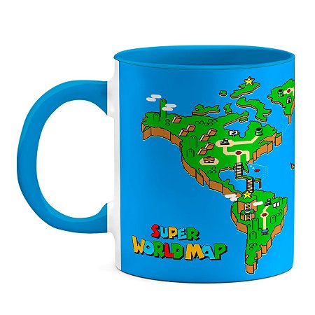 Caneca Personalizada Super World Map