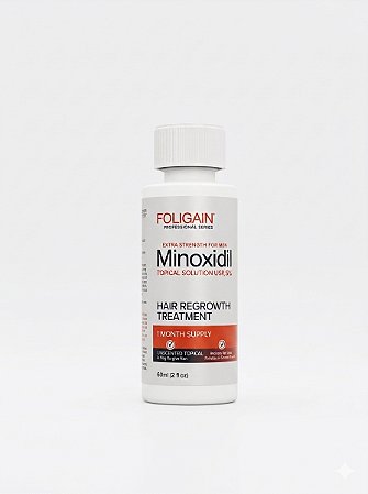 Minoxidil 5% - Barba e Cabelo Foligain sem conta gotas (1 mes)