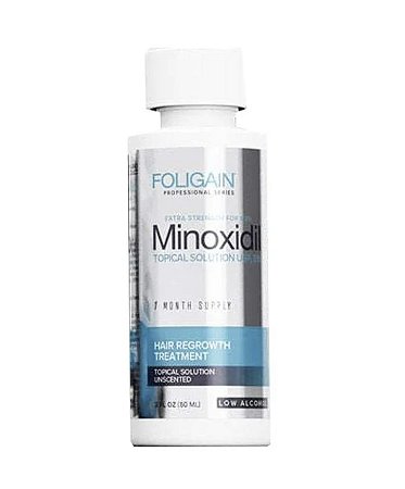 Minoxidil 5% - Baixo Teor de Álcool - Barba e Cabelo Foligain sem conta gotas (1 mes)