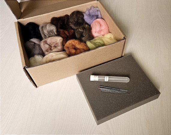 Kit Curso - “A Mágica Pintura com Lã” - Por Eloíne Erthal