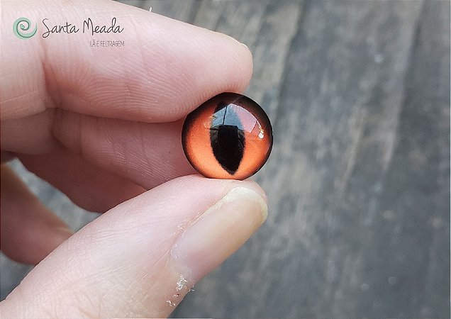 Par de Olhos de Vidro - Pupila Alongada - 12mm