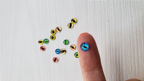 Par de Olhos de Vidro - 6mm