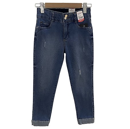 Calça Jeans Capri Detalhe Barra Virada Cintura Alta - Evening Store | Sua  loja de Moda Feminina