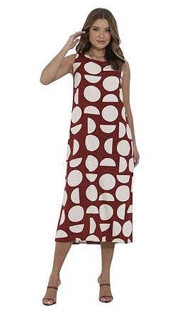 Vestido Regata Estampado Viscose