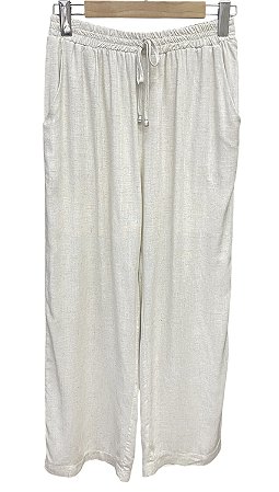 Calça Reta Listras Viscolinho