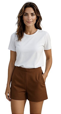 Shorts Cintura Alta Viscomalha