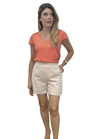 Shorts Cinto Pedras Viscolinho