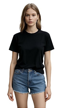 Shorts Curto Cintura Alta Jeans