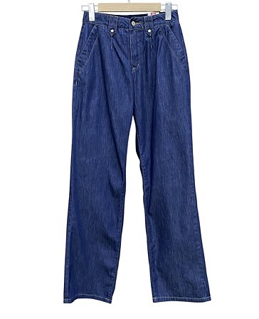 Calça Reta Cintura Alta Jeans
