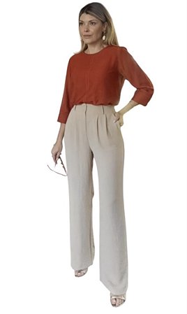 Calça Elástico Costas Crepe