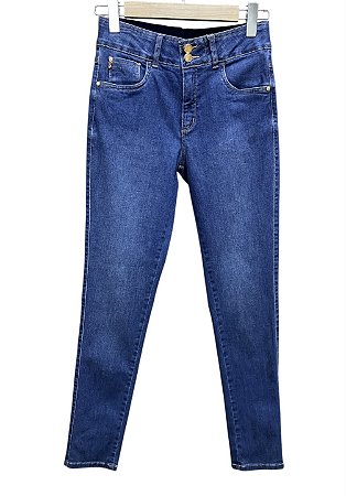 Calça Cigarrete Cintura Alta Jeans