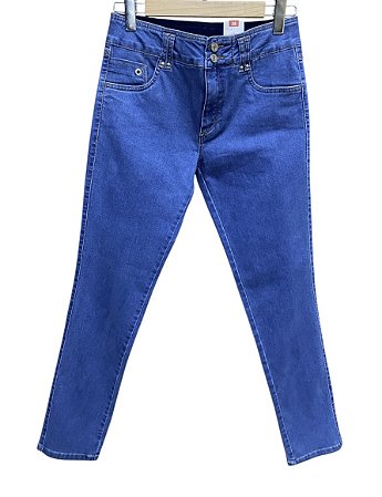 Calça Cigarrete Cintura Alta Jeans