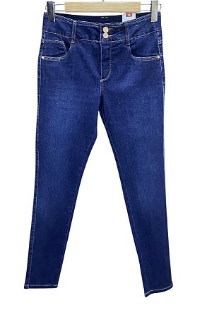 Calça Cigarrete Cintura Alta Jeans