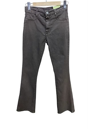 Calça Flare Boot Cut Cintura Alta Sarja