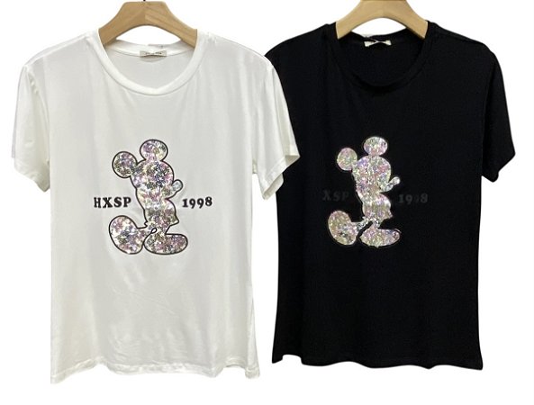 T-Shirt Manga Curta Mickey Viscomalha
