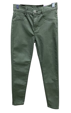 Calça Skinny Cintura Alta Sarja