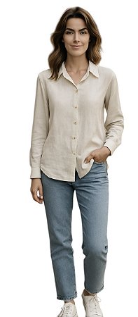 Camisa Manga Longa Viscolinho