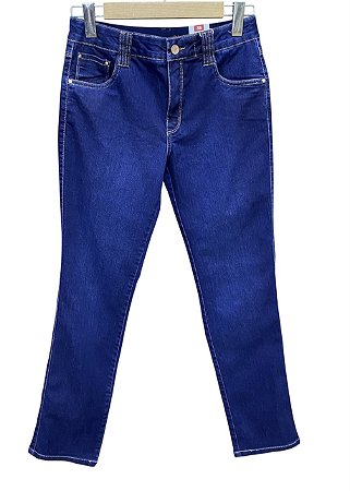 Calça Reta Cintura Alta Jeans
