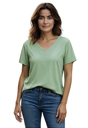 Blusa Manga Curta Viscose