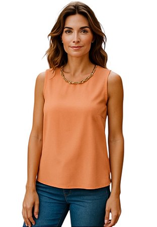 Blusa Regata Corrente Gola Viscose