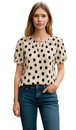 Blusa Manga Curta Viscose