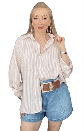 Camisa Manga 7/8 Viscolinho