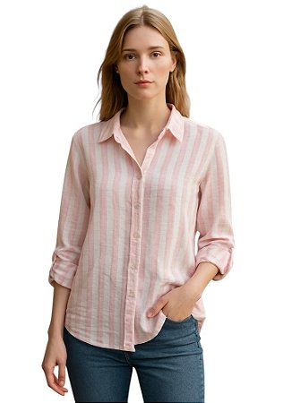 Camisa Manga 7/8 Viscolinho