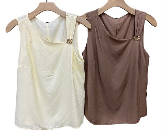 Blusa Regata Fivela Viscose