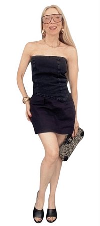 Shorts Saia Bolsos Crepe