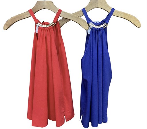 Blusa Regata Detalhe Colo Viscolinho