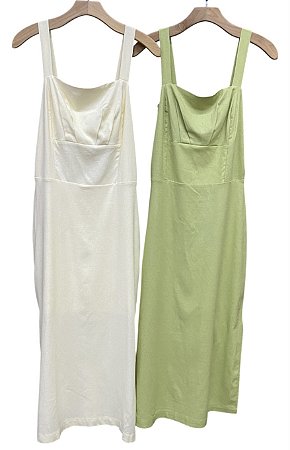 Vestido Alça Midi Viscolinho