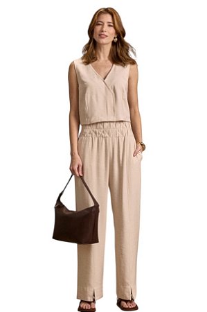 Calça Elástico Cintura Viscolinho