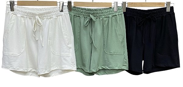 Shorts Elástico Cintura Viscomalha