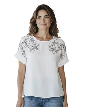 Blusa Manga Curta Viscose