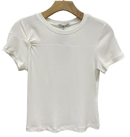Blusa Manga Curta Malha Rib