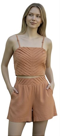 Conjunto Shorts Elástico Costa Viscolinho