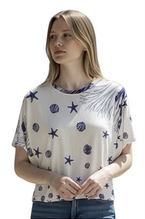 Blusa Manga Curta Viscomalha